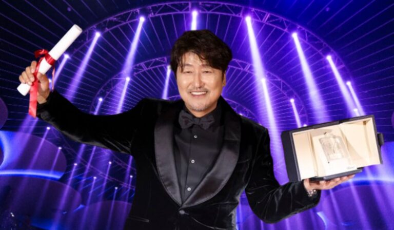Cannes Best Actor Song Kang-Ho received the 75th Cannes Film Festival award