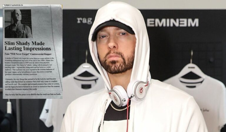 Eminem Stages Fake Obituary to Announce New Album Promotion
