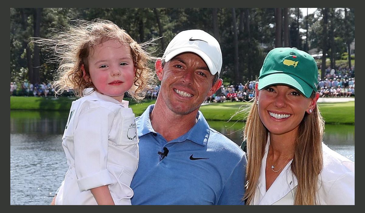 Golfer Rory McIlroy with his Wife Erica Stoll and daughter Poppy